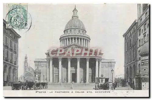 Ansichtskarte AK Paris Le Pantheon et Eglise Ste Genevieve