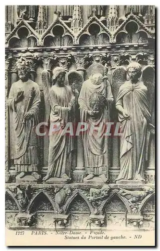 Ansichtskarte AK Paris Notre Dame Facade Statues du Portail de gauche