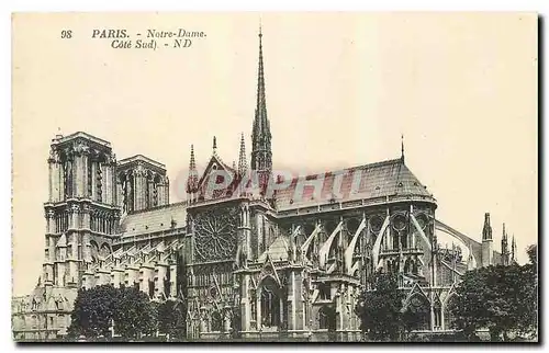 Cartes postales Paris Notre Dame Cote Sud