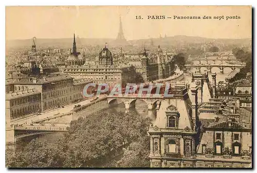 Cartes postales Paris Panorama des sept ponts