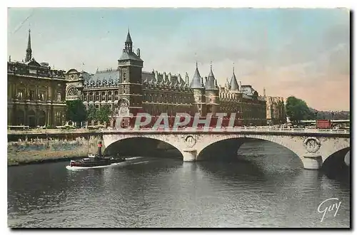 Ansichtskarte AK Paris et ses Merveilles La Seine le pont au Change et le palais de Justice Conciergerie