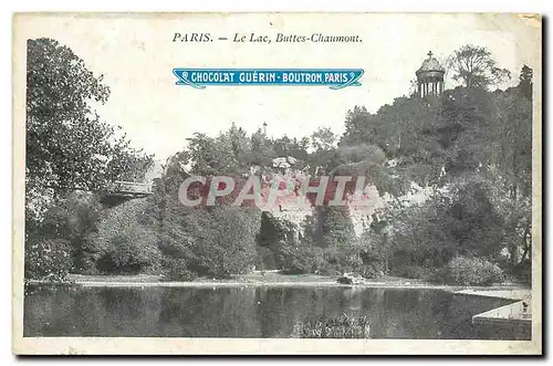 Cartes postales Paris Le Lac Buttes Chaumont Chocolat Guerin Boutron Paris