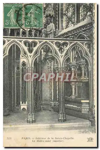 Cartes postales Paris Interieur de la Sainte Chapelle Escalier