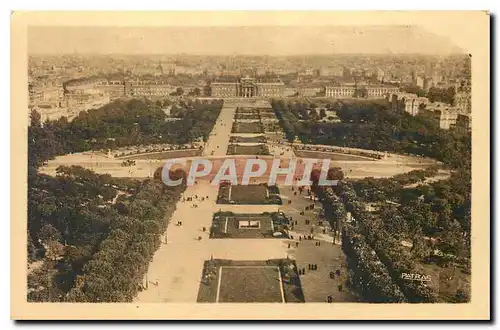 Cartes postales Les Jolis Coins de Paris Picturesque corners of Paris Jardin du Champ de Mars et Ecole Militaire