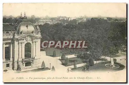 Ansichtskarte AK Paris Vue panoramique prise du Grand Palais vers les Champs Elysees