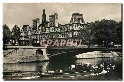 Cartes postales Paris et ses Merveilles l'Hotel de Ville et le pont d'Arcole