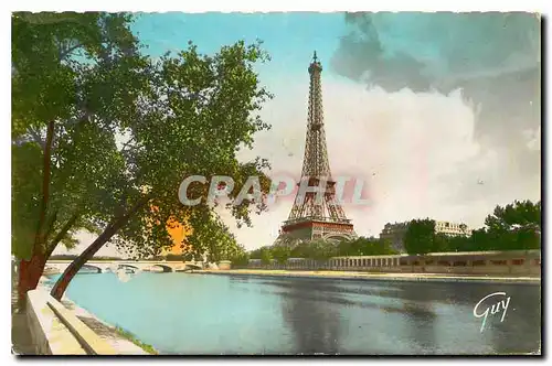 Cartes postales Paris et ses Merveilles La Tour Eiffel vue de l'avenue de New York