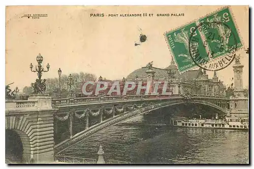 Cartes postales Paris Pont Alexandre III et Grand Palais