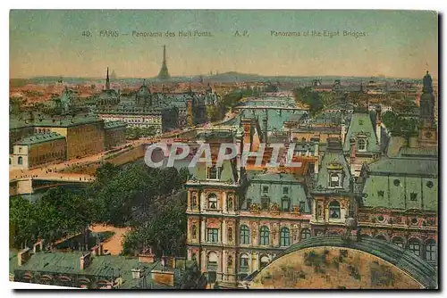 Ansichtskarte AK Paris Panorama des Huit Ponts