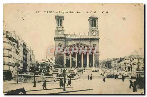 Cartes postales Paris l'Eglise Saint Vincent de Paul