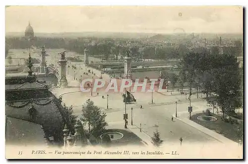 Ansichtskarte AK Paris Vue panoramique du Pont Alexandre III vers les Invalides