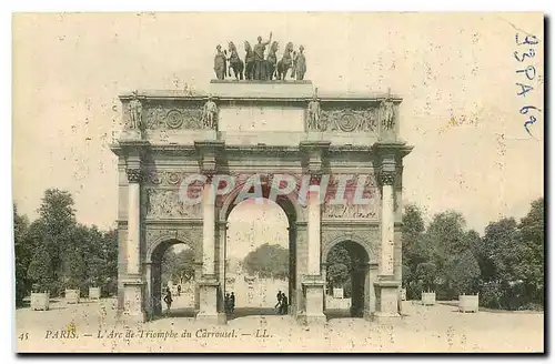 Cartes postales Paris L'Arc de Triomphe du Carrousel