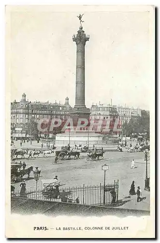 Cartes postales Paris La Bastille Colonne de Juillet