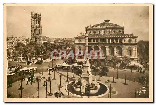 Ansichtskarte AK Paris et ses Merveilles La Place du Chatelet avec sa Fontaine dite du Palmier et la Tour St Jacq