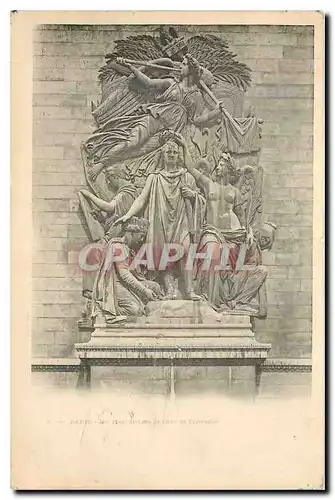 Cartes postales Paris Les hauts reliefs de l'Arc de Triomphe