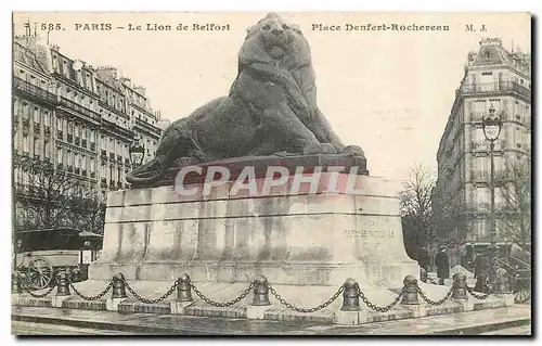 Cartes postales Paris Le Lion de Belfort Place Denfert Rochereau