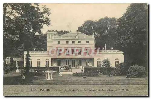 Ansichtskarte AK Paris le Bois de Boulogne Le Chateau de Longchamps