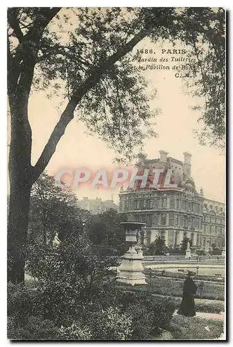 Cartes postales Paris le Jardin des Tuileries et le Pavillon de Rohan