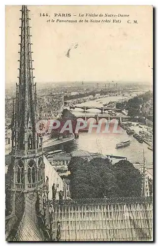 Ansichtskarte AK Paris La Fleche de Notre Dame et le Panorama de la Seine cote Est