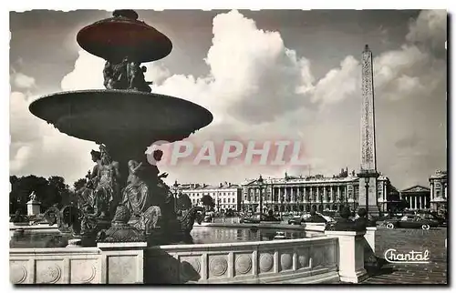 Cartes postales Paris Place de la Concorde Fontaine et Obelisque