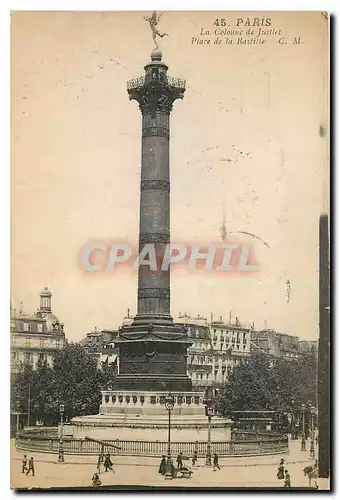 Cartes postales Paris La Colonne de Juillet Place de la Bastille