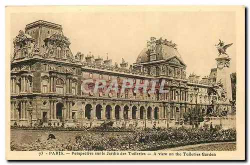 Cartes postales Paris Perspective sur le Jardin des Tuileries