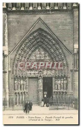 Ansichtskarte AK Paris Notre Dame Facade Portail de gauche Portail de la Vierge