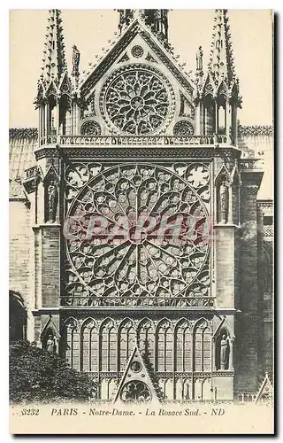 Cartes postales Paris Notre Dame La Rosace Sud