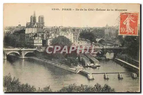 Cartes postales Paris Ile de la Cite Ecluse de la Monnaie