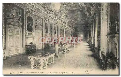 Cartes postales Paris Musee du Louvre La Galerie d'Apollon