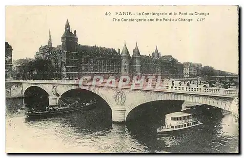 Ansichtskarte AK Paris La Conciergerie et le Pont au Change