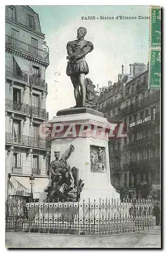 Ansichtskarte AK Paris Statue d'Etienne Dolet