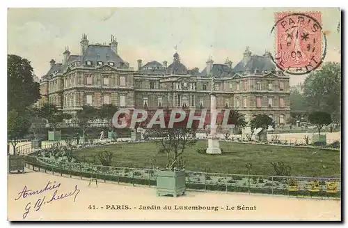 Cartes postales Paris Jardin du Luxembourg Le Senat