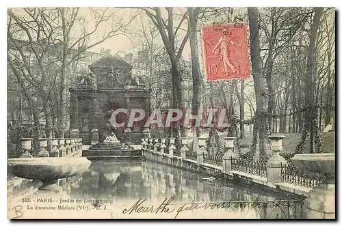 Cartes postales Paris Jardin du Luxembourg La Fontaine Medicis