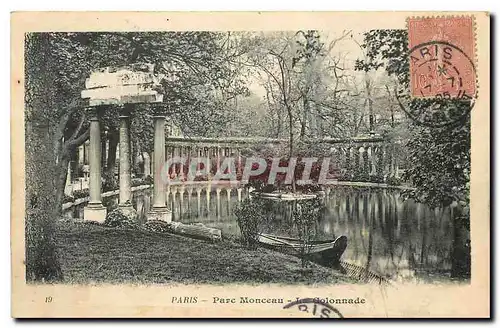 Cartes postales Paris Parc Monceau La Colonnade