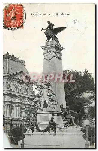 Cartes postales Paris Statue de Gambetta