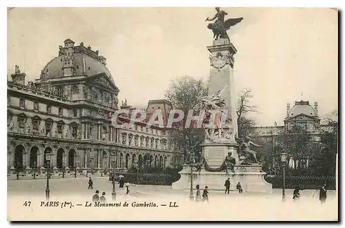 Cartes postales Paris Le Monument de Gambetta