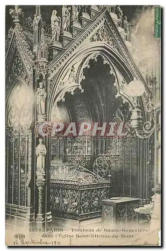 Cartes postales Paris Tombeau de Sainte Genevieve dans l'Eglise Saint Etienne du Mont