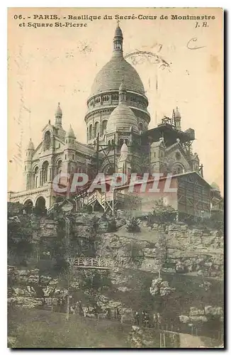 Ansichtskarte AK Paris Basilique du Sacre Coeur de Montmartre et Square St Pierre