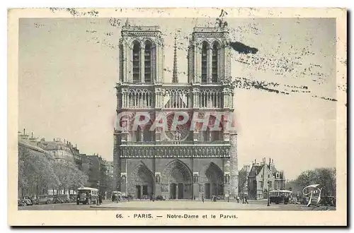 Ansichtskarte AK Paris Notre Dame et le Parvis