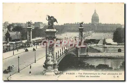 Ansichtskarte AK Paris Vue Panoramique du Pont Alexandre III et l'Hotel des Invalides