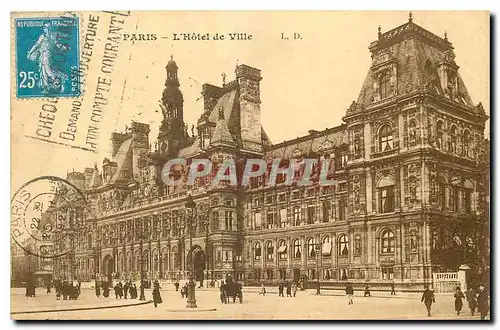 Cartes postales Paris l'Hotel de Ville