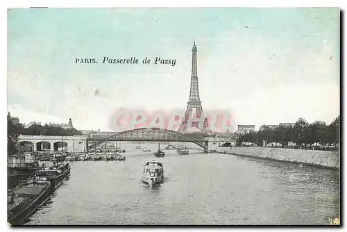 Ansichtskarte AK Paris Passerelle de Passy Tour Eiffel