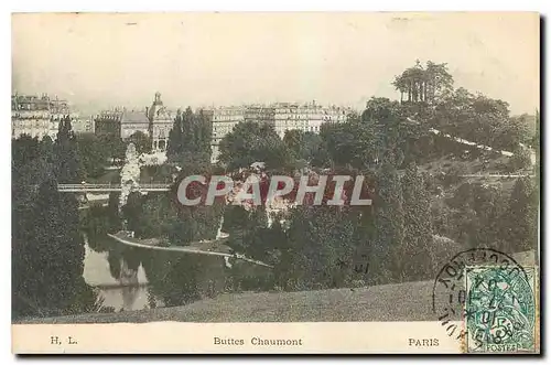 Cartes postales Paris Buttes Chaumont