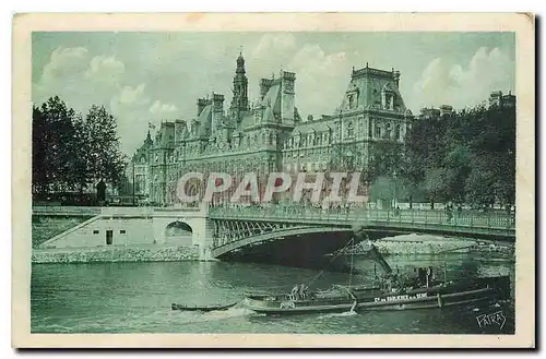 Ansichtskarte AK Les Jolis Coins de Paris L'Hotel de Ville Bateau