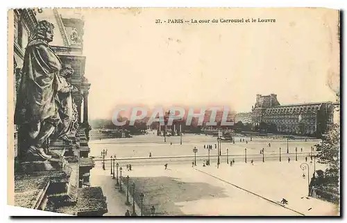 Ansichtskarte AK Paris La cour du Carrousel et le Louvre