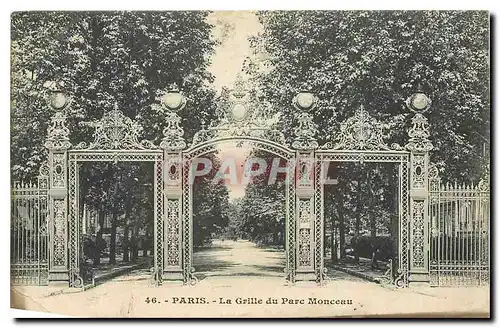 Ansichtskarte AK Paris La Grille du Parc Monceau