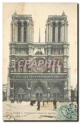 Cartes postales Paris Notre Dame Place du Parvis