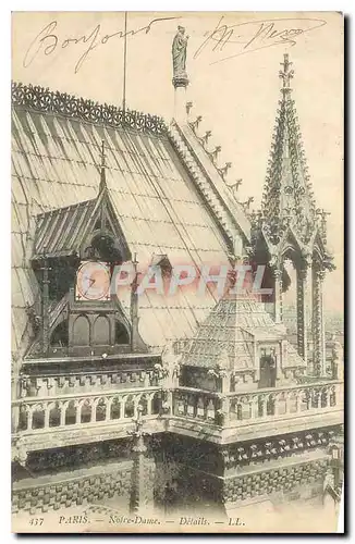 Cartes postales Paris Notre Dame Details