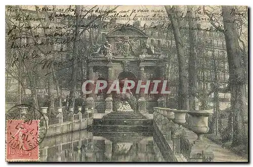 Cartes postales Paris Fontaine Medics du Luxembourg